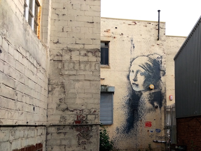 Banksy's version "The girl with pearl Earring"